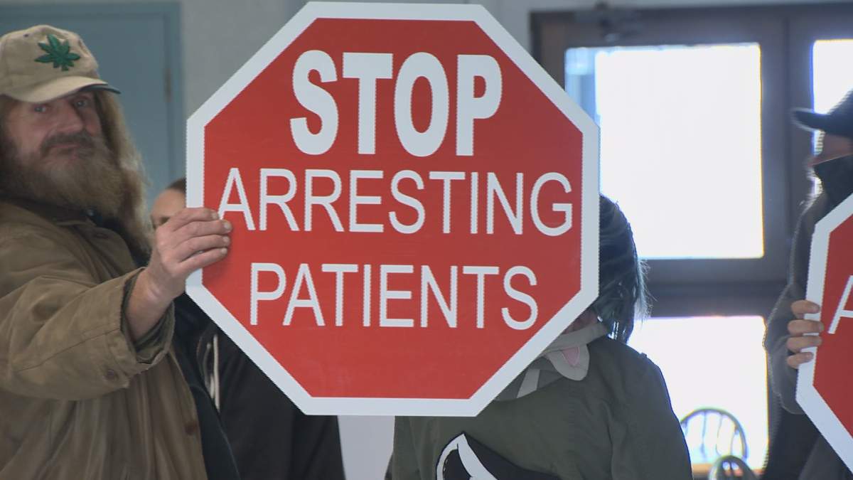Chris Enns’ supporters showed up at Dartmouth Provincial Court on Thursday to support the medical marijuana shop owner before his court appearance on drug possession and trafficking charges.