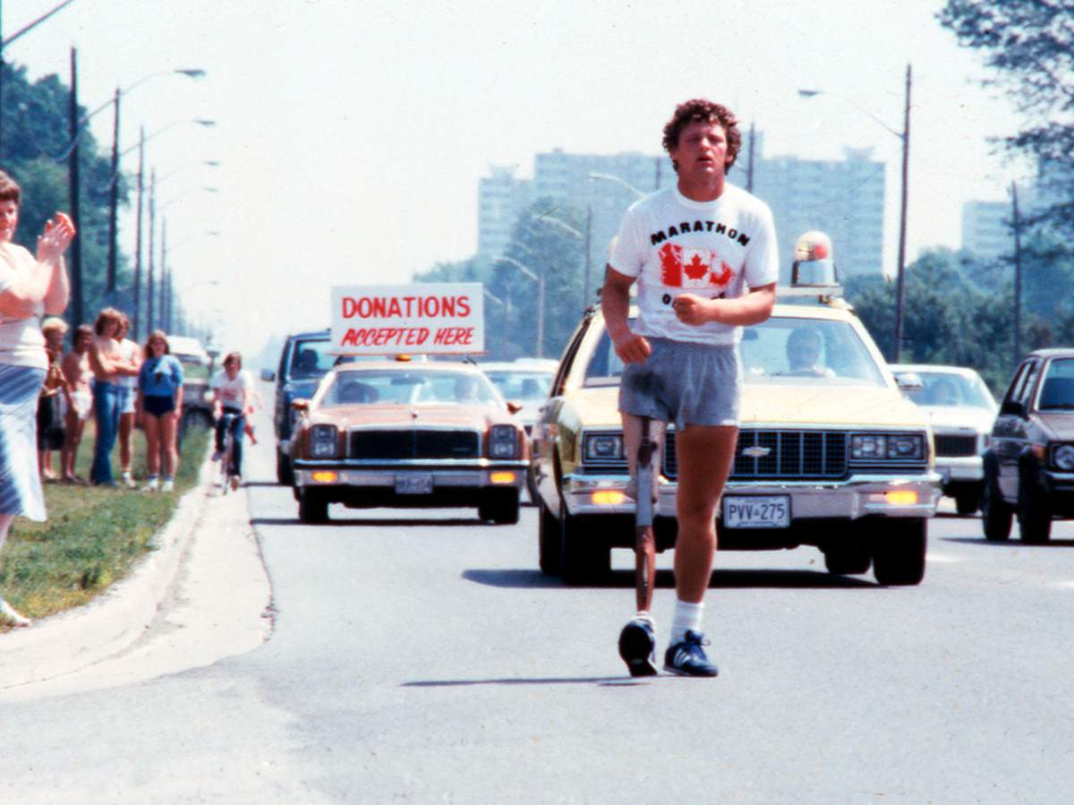 Terry Fox ran across Canada to raise money for cancer research.
