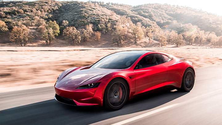 Tesla Roadster 2 is shown in this undated handout photo, during a presentation in Hawthorne, California, November 16, 2017.