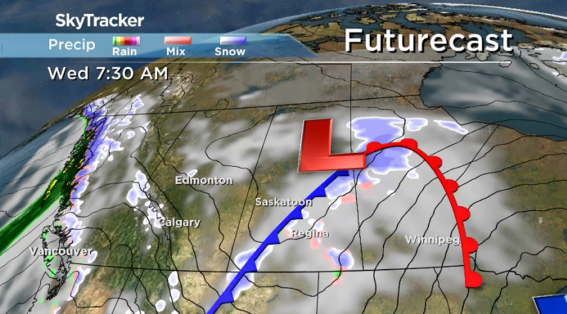The next system slides through on Wednesday with a cold front bringing in a risk of snow and freezing rain early in the day.