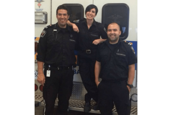 Natalie Harris with two coworkers.