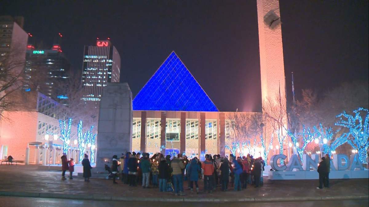 Over 100 people from various local faith communities gathered to remember, reflect and pray for peace in the world.
