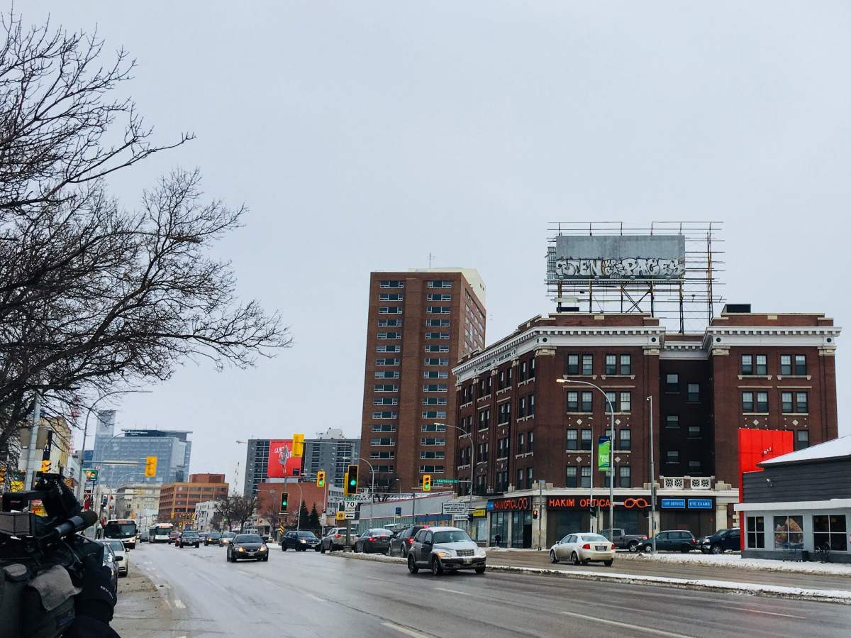 The vacant billboard on top of the Casa Loma building at the edge of downtown Winnipeg will soon see better days.