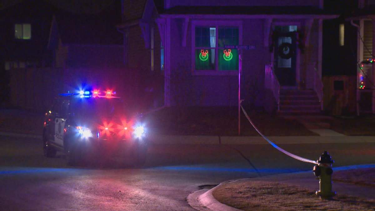 Calgary Police investigate a shooting in Auburn Bay .