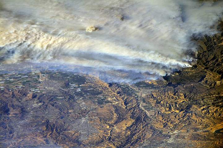 California wildfires as captured by NASA astronaut Randy Bresnik on the ISS.