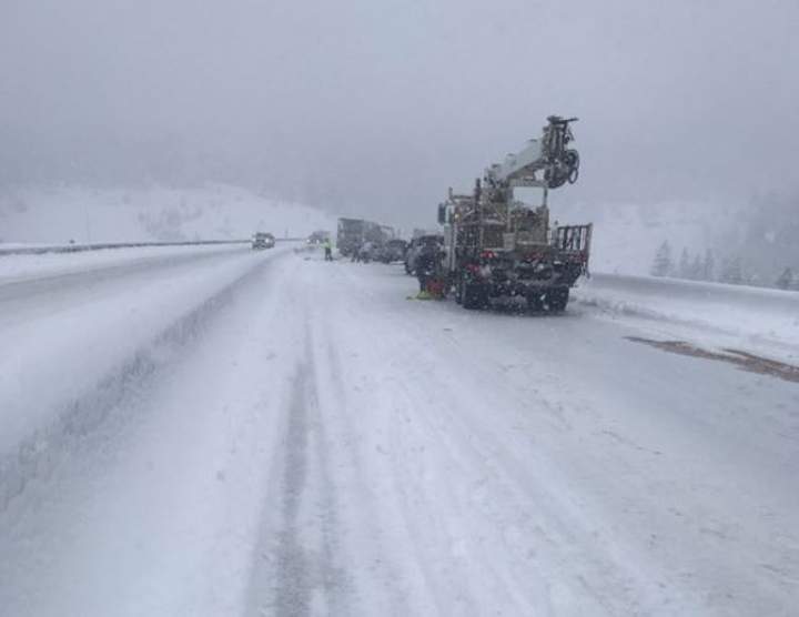 Conditions on the Coquihalla Highway on Monday afternoon.