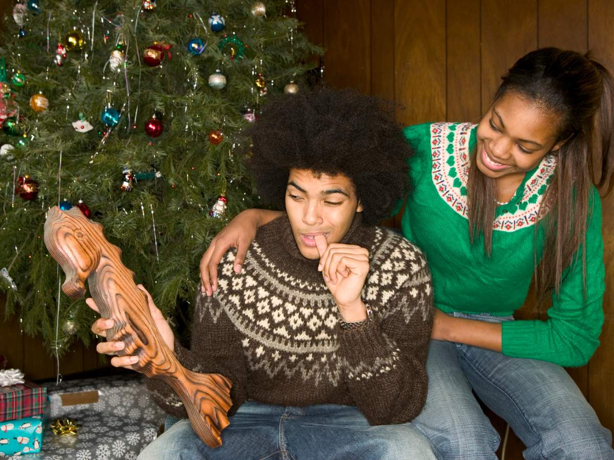 No matter what, always smile graciously and say thank-you after opening a gift. 