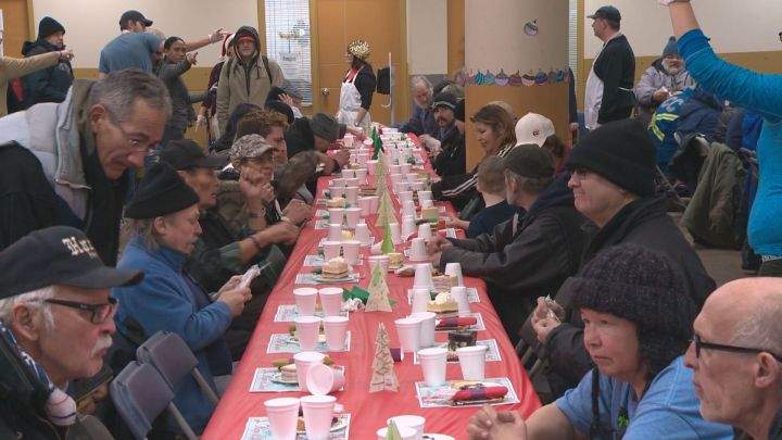 The sound of music rang through the eating area of a downtown Edmonton social care agency Monday night, as the aroma of a traditional holiday dinner wafted through Hope Mission's headquarters.