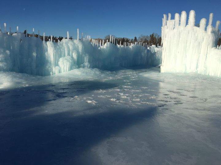 The ice castle in Hawrelak Park Friday, Dec. 8, 2017.