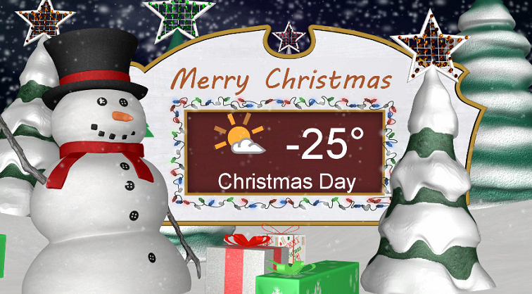 Mostly sunny skies, but extremely cold temperatures are on the way for Christmas Day.