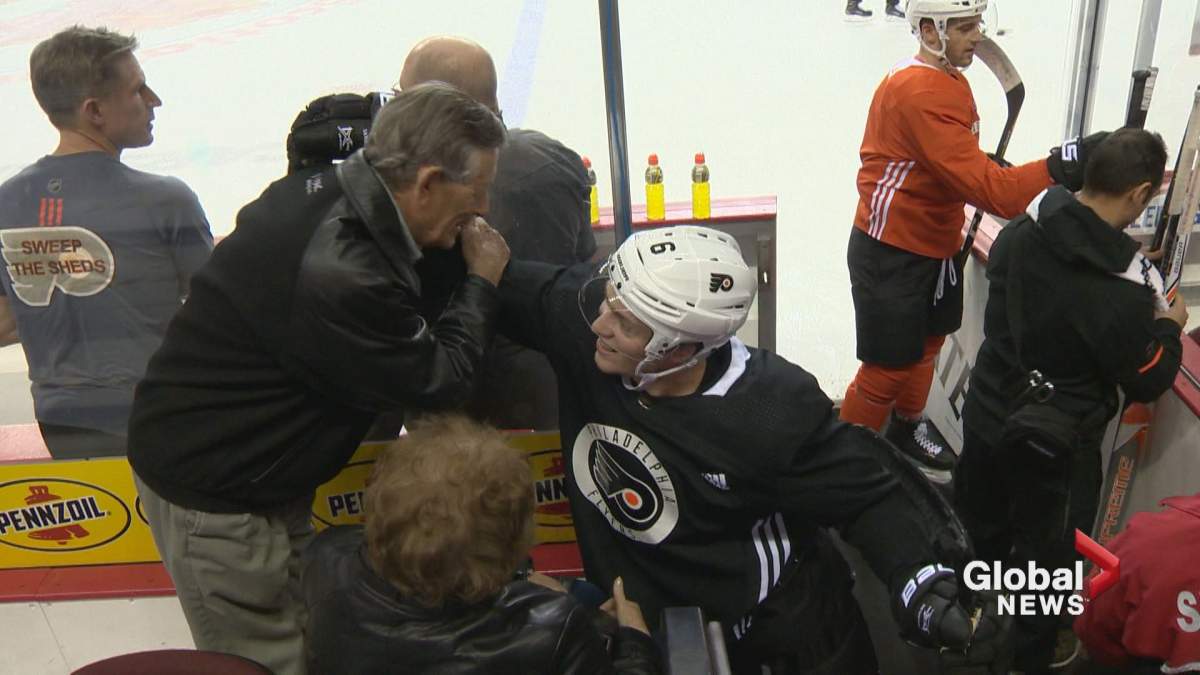 Emotional reunion between NHLer and his junior hockey billets in Calgary - image