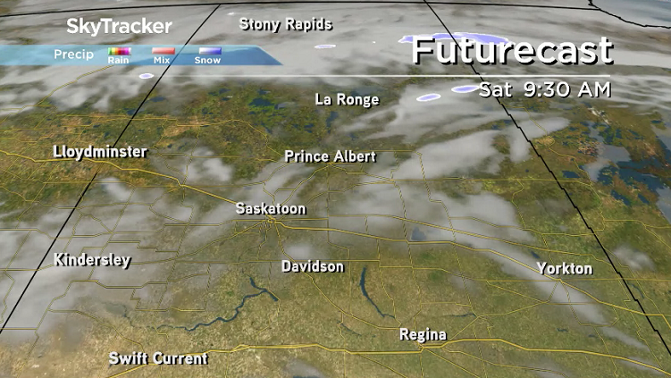 Some clouds are expected to slide through central Saskatchewan on Saturday.