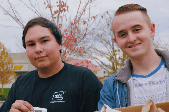 Chris Betancourt (left) and Dillon Hill (right) are completing a bucket list together. 