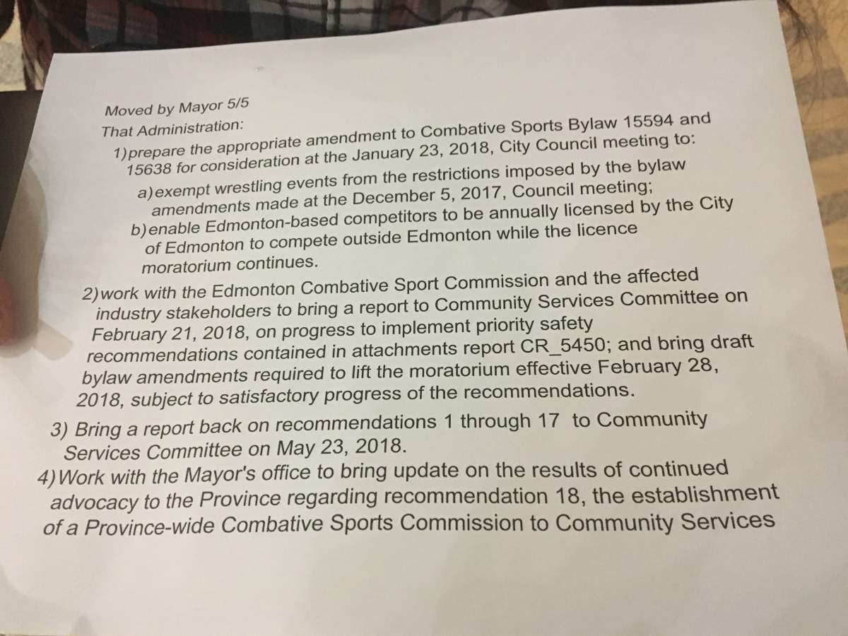 Edmonton moratorium on combative sports could be lifted as soon as February 28 - image