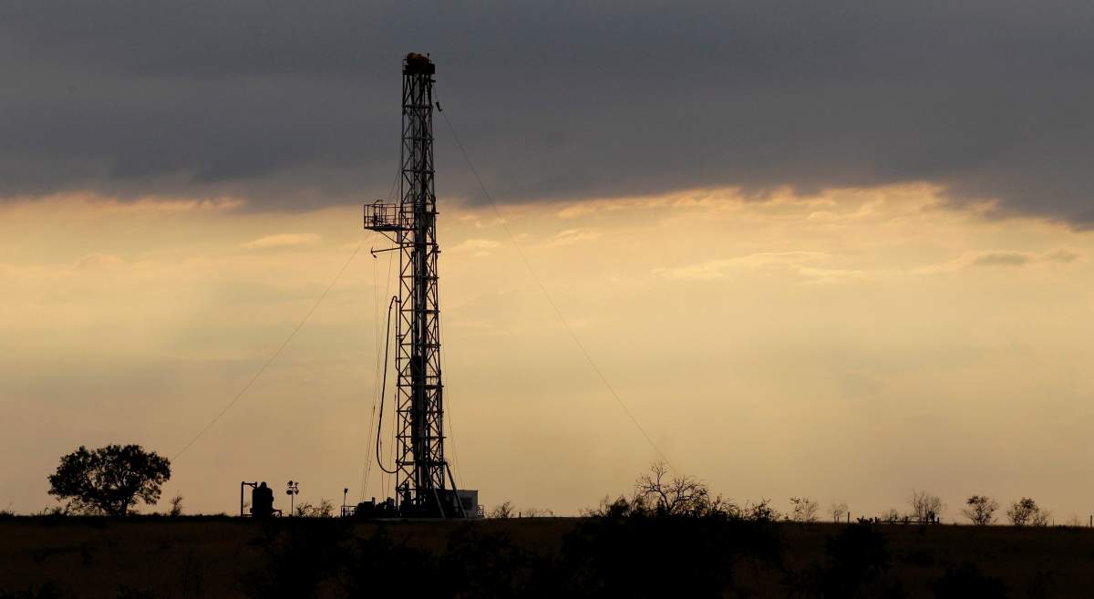 FILE – In this May 9, 2012 file photo, a drilling rig is seen near Kennedy, Texas.