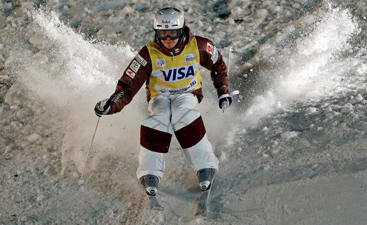 Canada's Mikael Kingsbury competes in the men's World Cup freestyle moguls at Deer Valley, Thursday, Jan. 11, 2018, in Park City, Utah. Kingsbury won the event.
