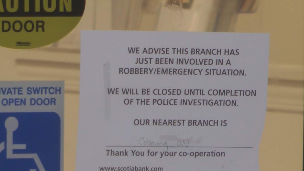 Police seek suspect in Port Hope bank robbery - image