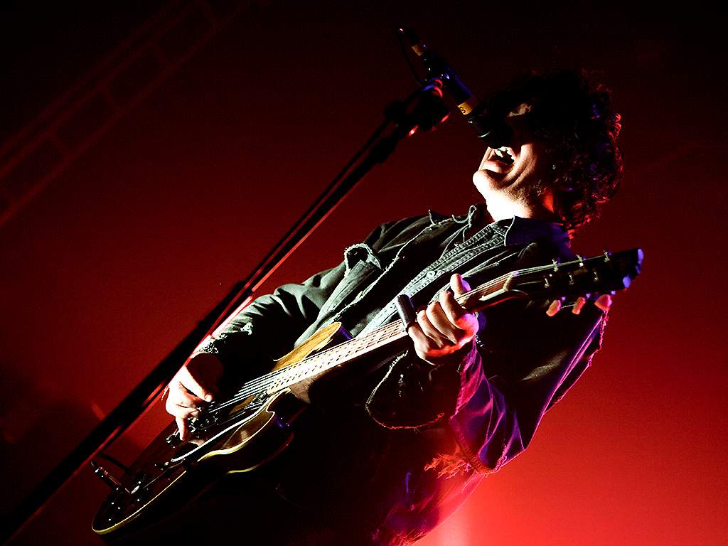 Peter Hayes of Black Rebel Motorcyle Club performs onstage at O2 Academy on March 30, 2013 in Leeds, England.