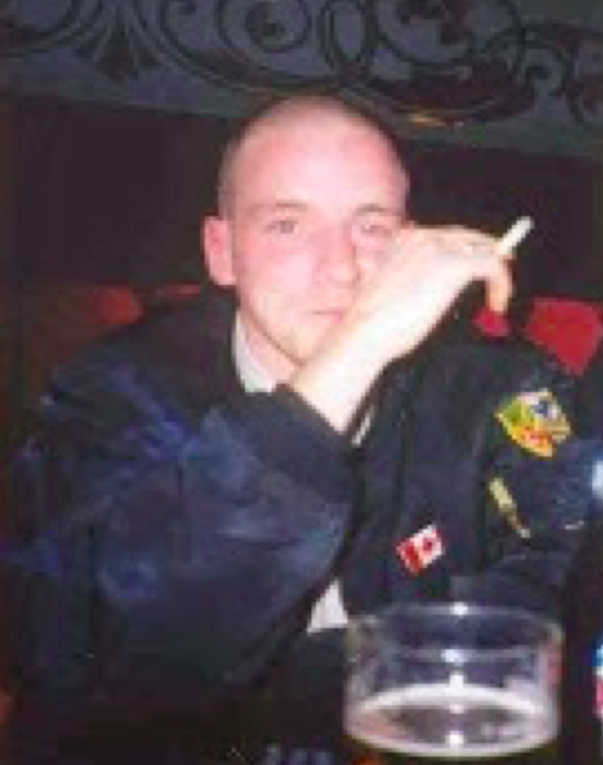 Brad Galloway as a young skinhead.