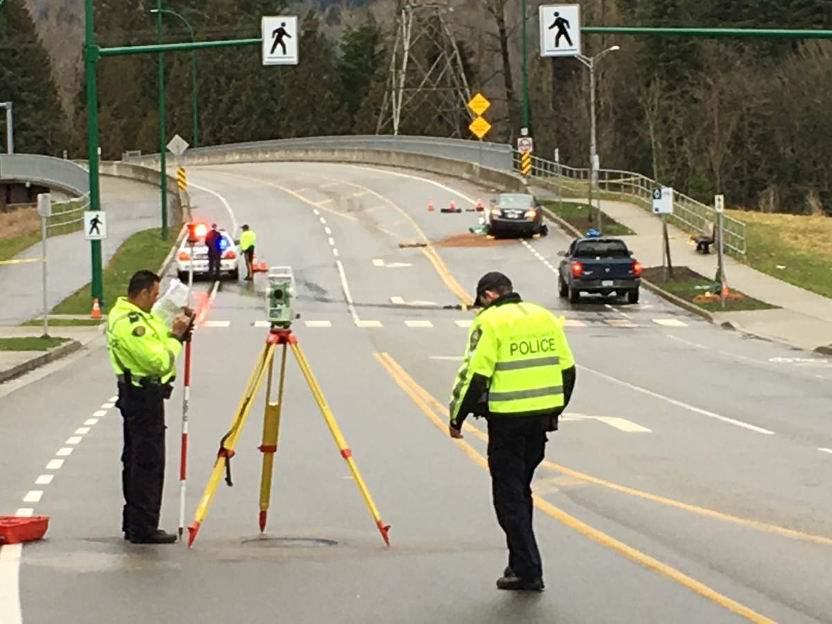 Emergency vehicles rushed to the scene in Burnaby on Wednesday.