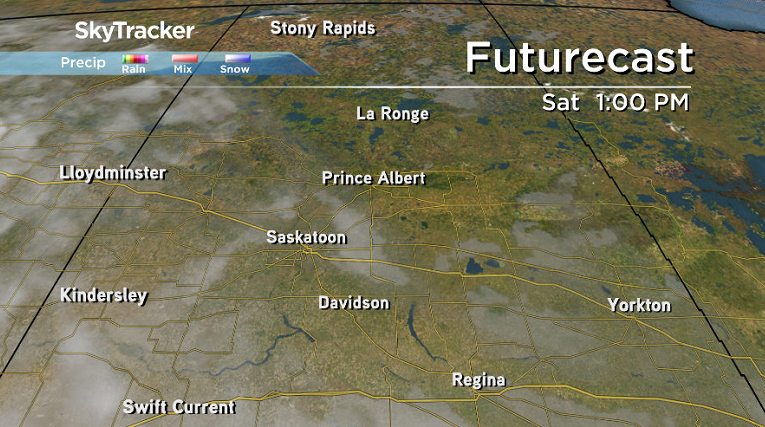 Cloud cover rolls back in this weekend, helping to moderate temperatures.