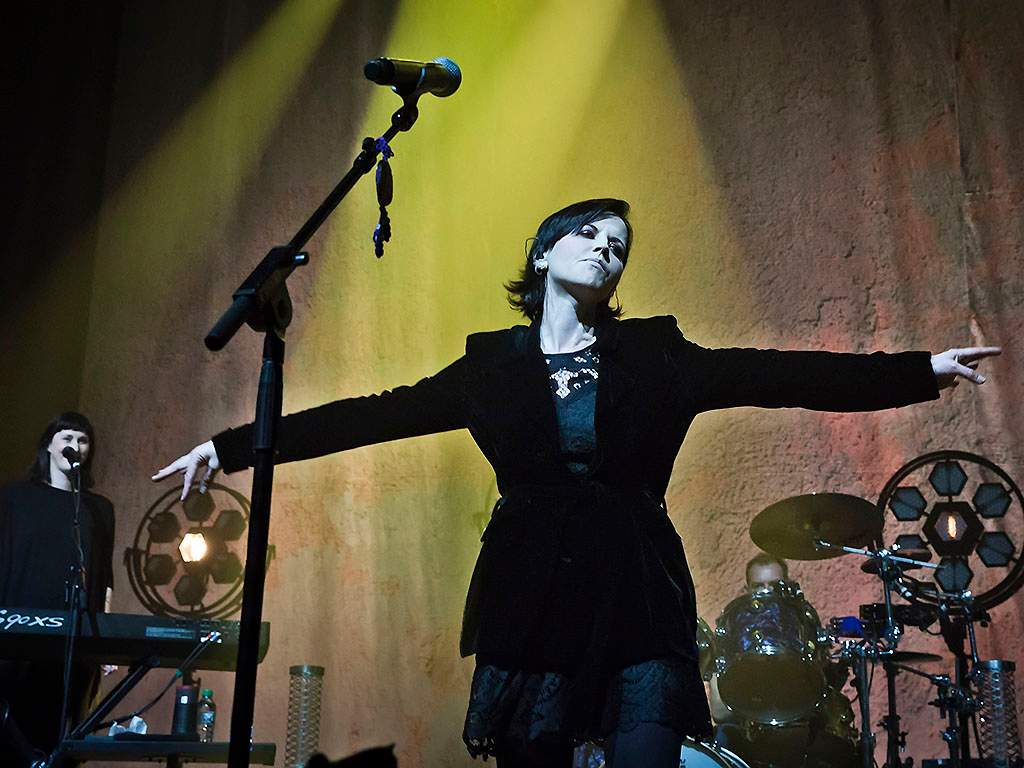 Dolores O'Riordan of The Cranberries performs live during a concert at the Admiralspalast on May 2, 2017 in Berlin, Germany. 