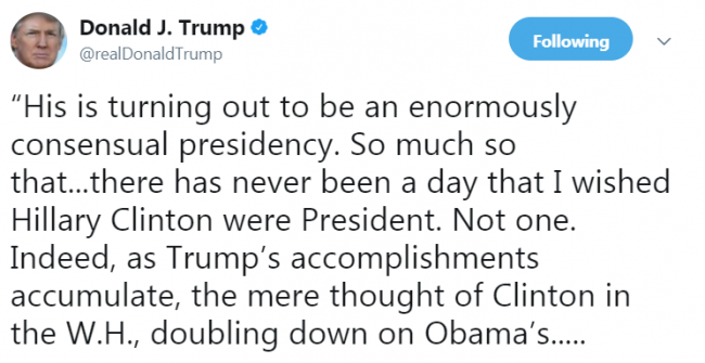 Trump hails ‘enormously consensual’ presidency, gets roundly mocked on Twitter - image
