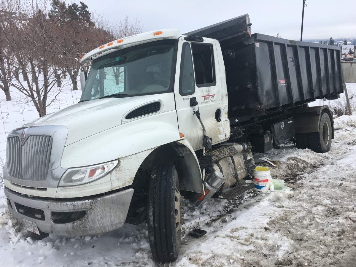 A school bus collided with a dump truck Monday morning in Lake Country. No students were on board. 