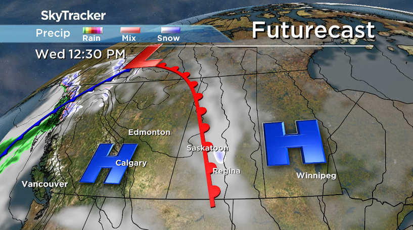 Even warmer air starts to push into the region mid week as we get onto the warm side of a frontal boundary.