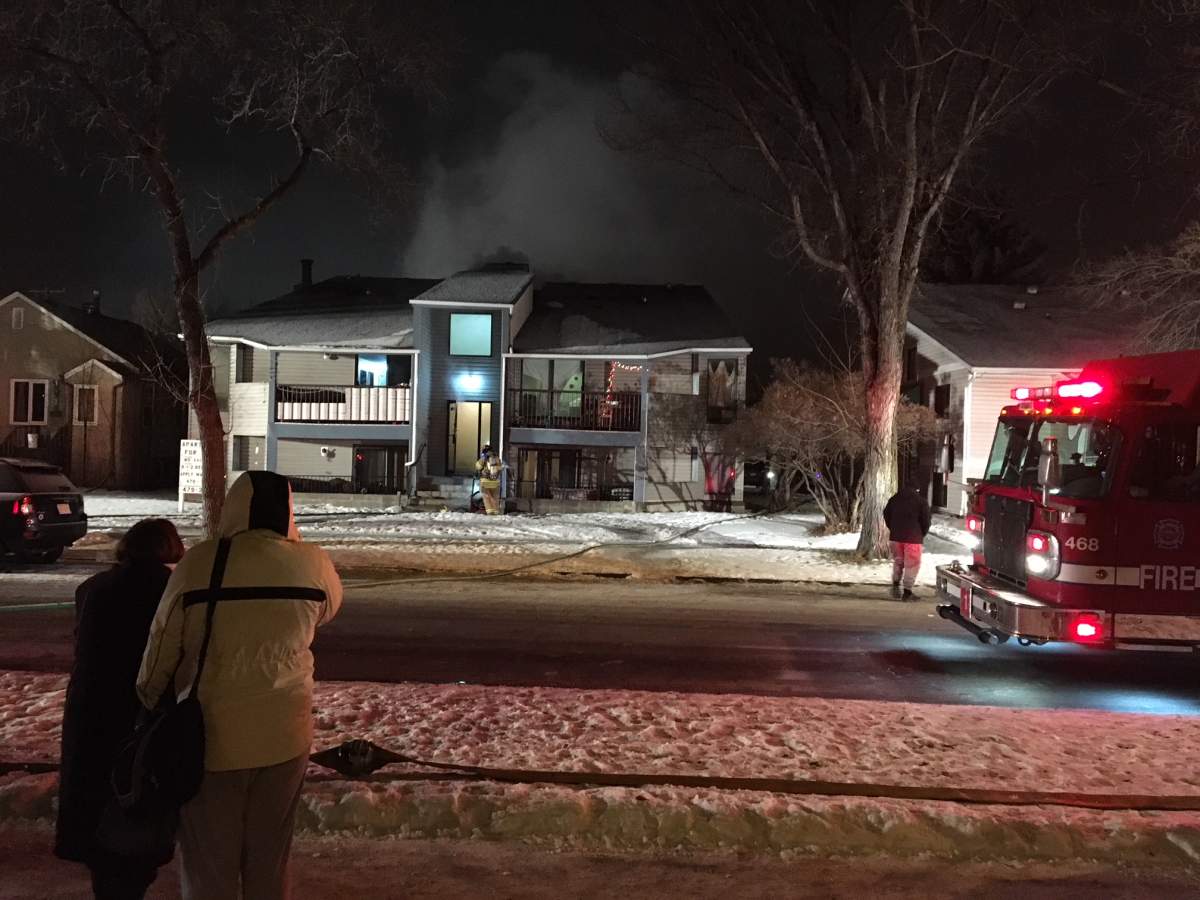 Edmonton Fire Rescue crews were called to an apartment fire at 11824 86 Street in the Eastwood neighbourhood Thursday morning. January 25, 2018.