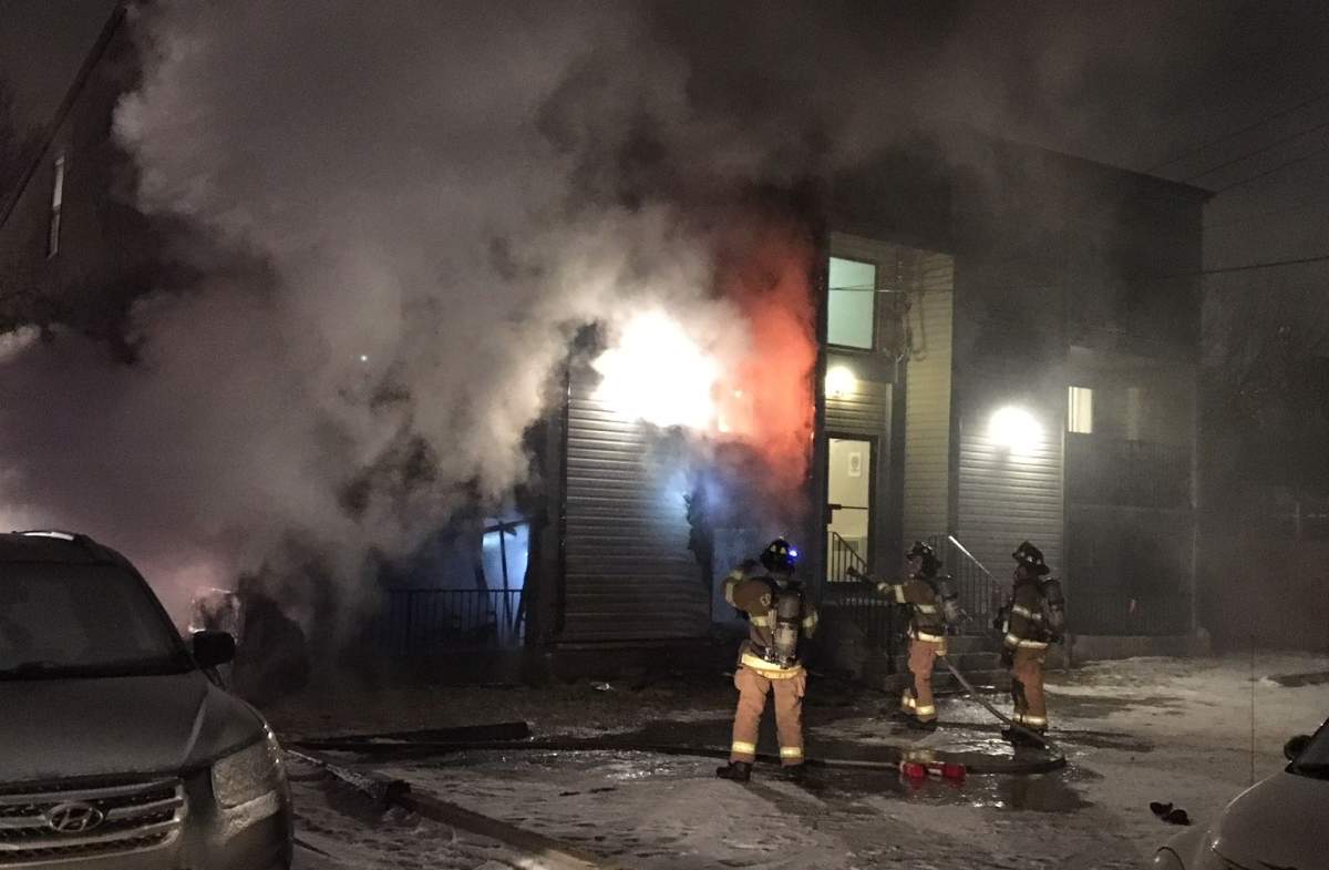 Edmonton Fire Rescue crews were called to an apartment fire at 11824 86 Street in the Eastwood neighbourhood Thursday morning. January 25, 2018.