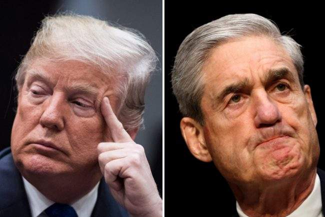 President Donald Trump at the White House on Jan. 4, 2018 and Robert Mueller on Capitol Hill in 2013.