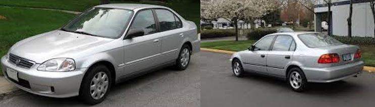 RCMP say the vehicle is described as a Honda Civic.