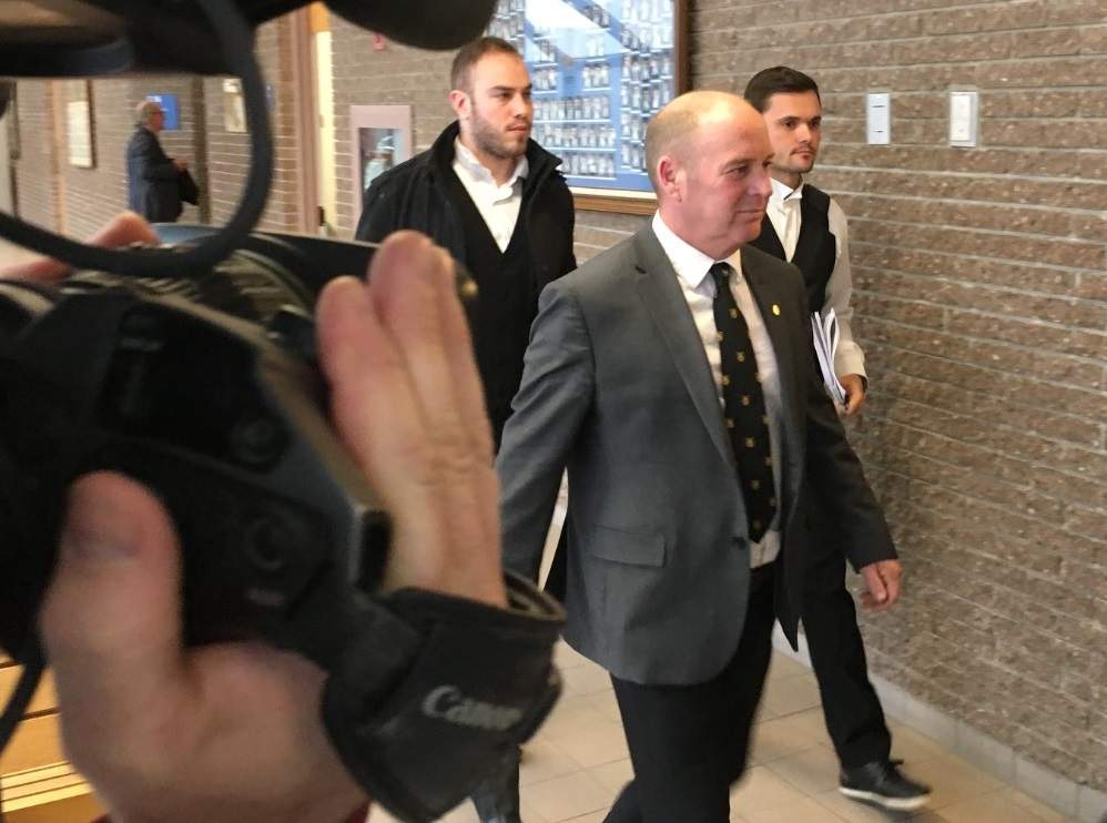 Tom Harding leaves the courtroom, Monday, Jan. 8, 2017.