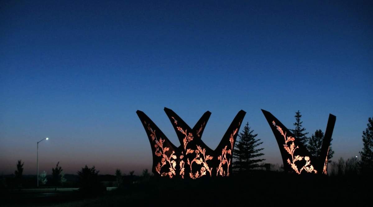 Public art installation called Cultivate in the community of Harmony
.