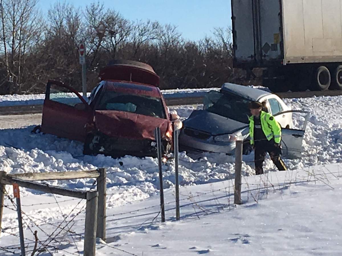 A 19-year-old man was killed in a two-vehicle crash on Highway 2 near High River on Tuesday, Jan. 2.