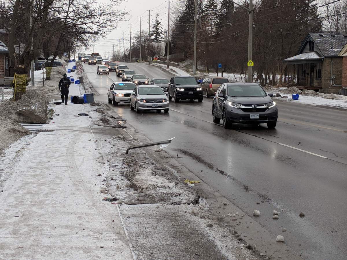 London police were called to a crash on Oxford St. just west of Wharncliffe Rd. on Jan. 24, 2018.