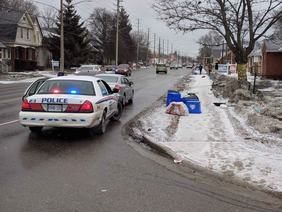 London police were called to a crash on Oxford St. just west of Wharncliffe Rd. on Jan. 24, 2018.