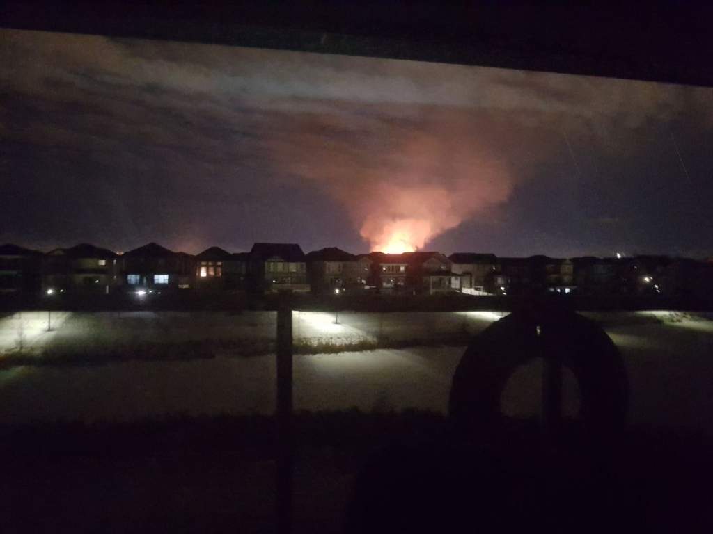 Two homes being built near Crystallina Nera Drive and 77 Street in north Edmonton were destroyed by fire early Monday morning. January 8, 2018.