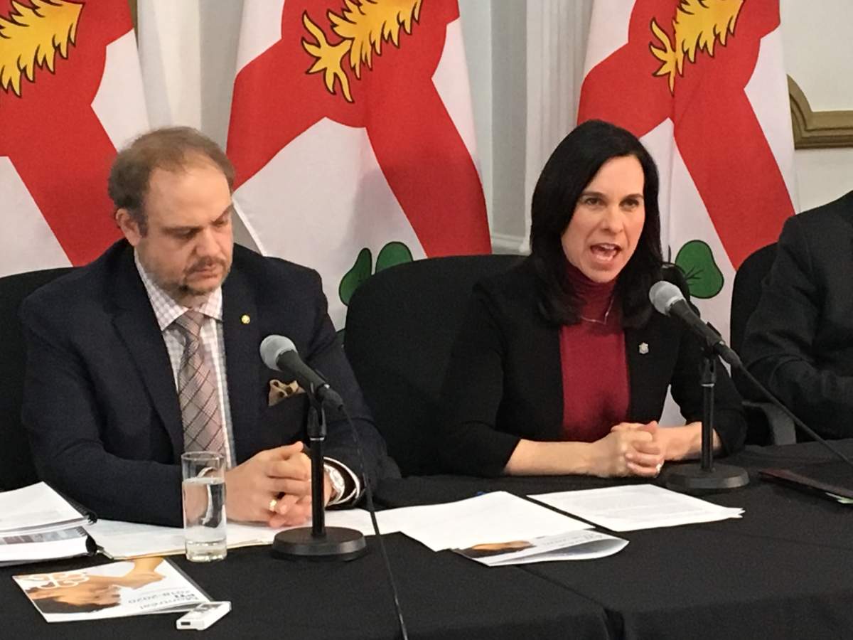 IN this file photo, Montreal Executive Committee President Benoit Dorais and Mayor Valérie Plante releasing capital works budget on Wednesday morning. Jan. 31, 2018.