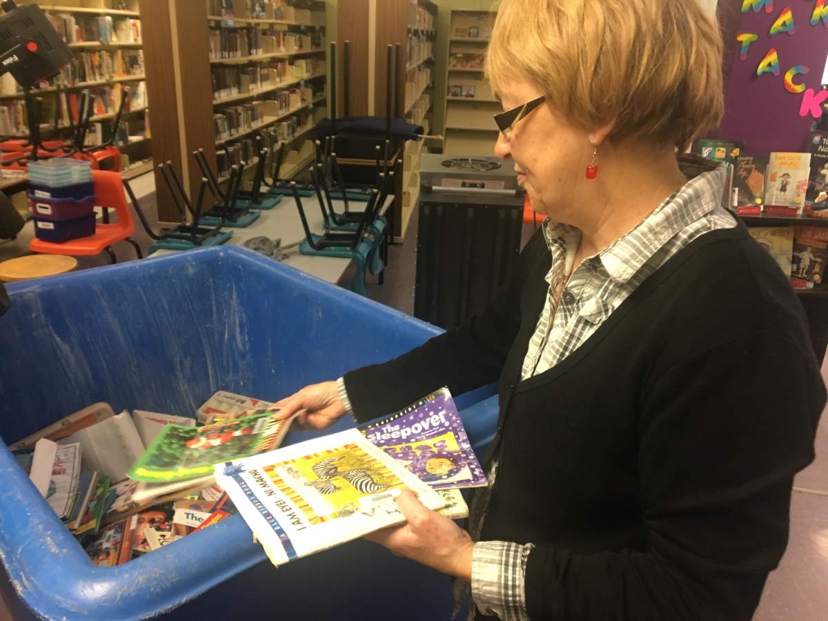 More than 1,000 books had to be thrown out due to water damage.