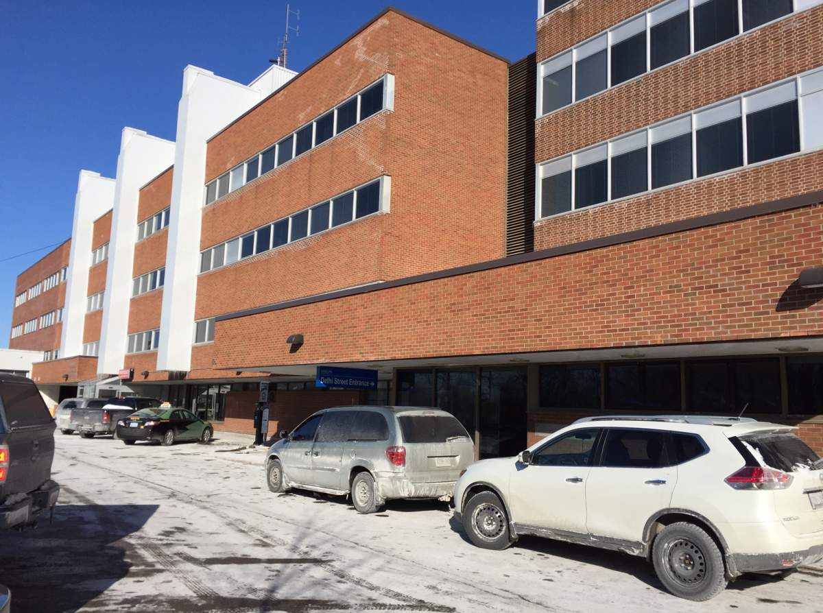 Hospital workers and community allies initially met at the Zehrs on Eramosa Road before they all marched to Guelph General Hospital on Monday.