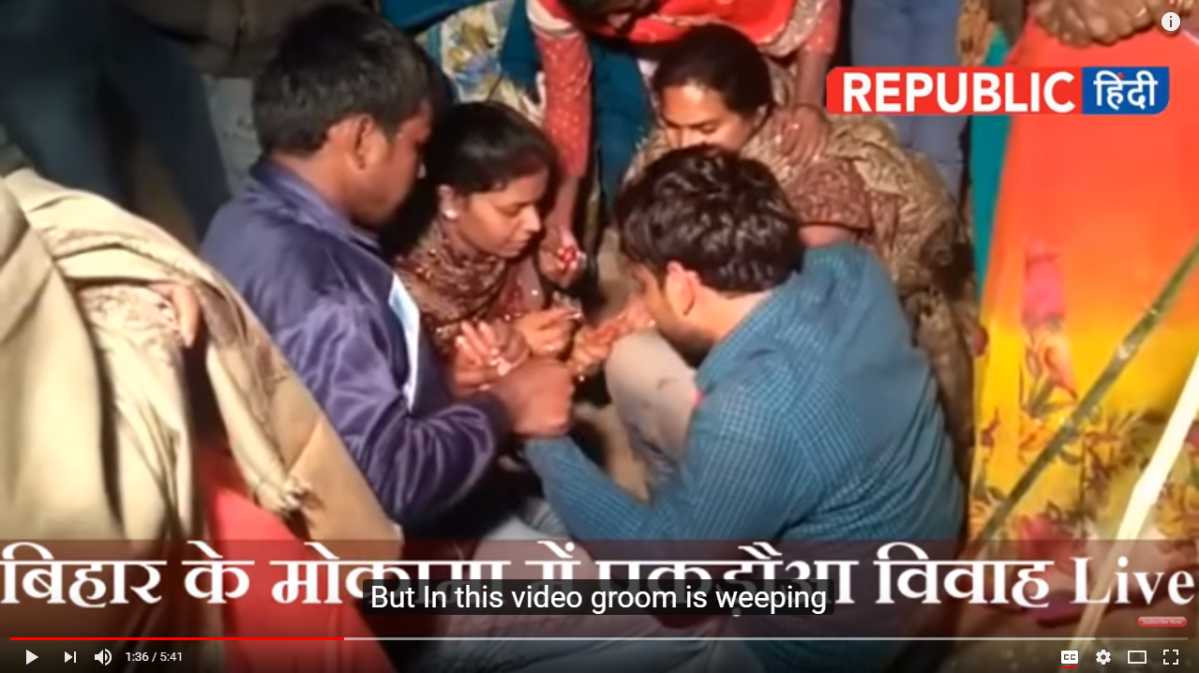 A 29-year-old man from Bihar, India was reportedly kidnapped and forced at gunpoint to marry a woman he'd never met.