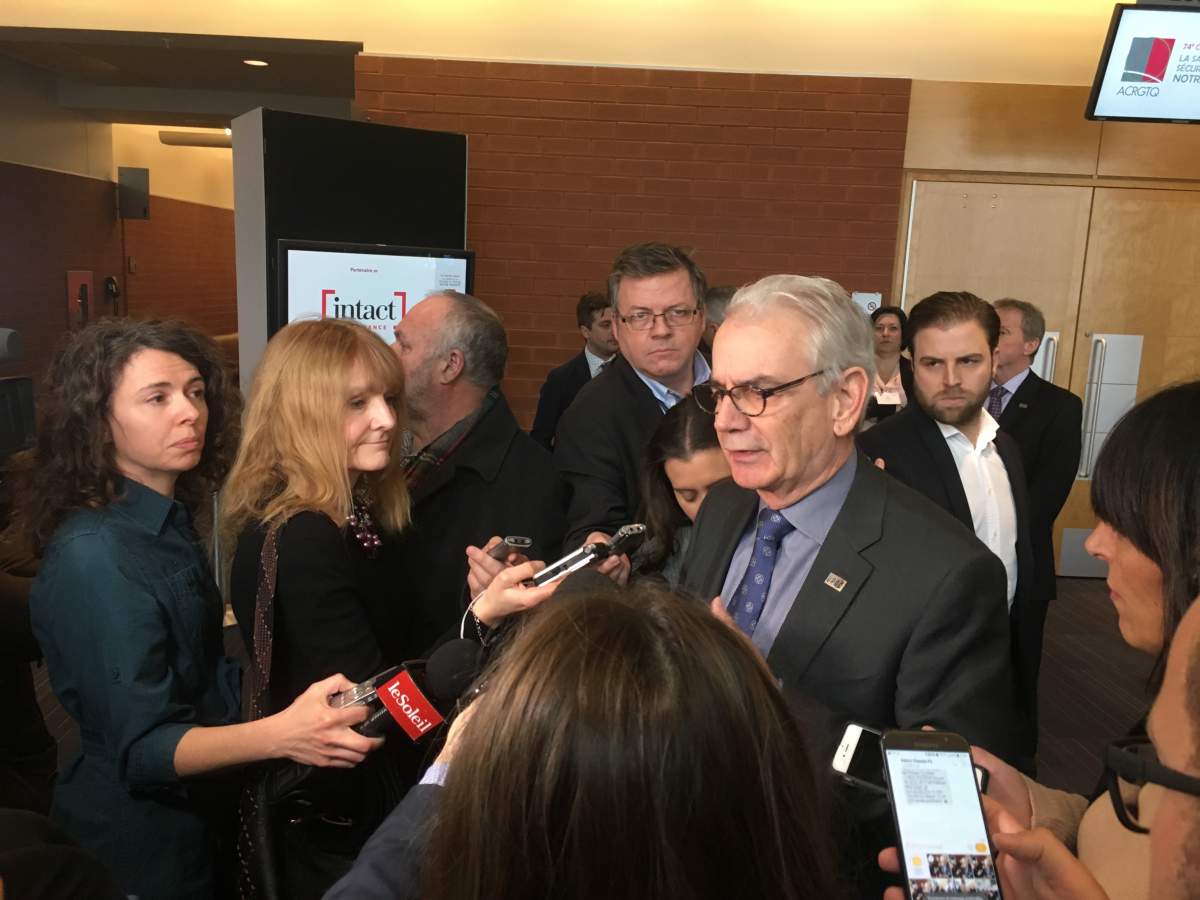 UPAC boss, Robert Lafrenière, speaks to media on Friday, Jan. 19. 