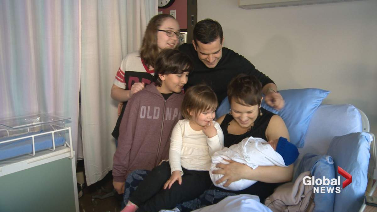 Calgary’s New Year’s baby Remington James Muir is adored by his mom, dad and siblings.