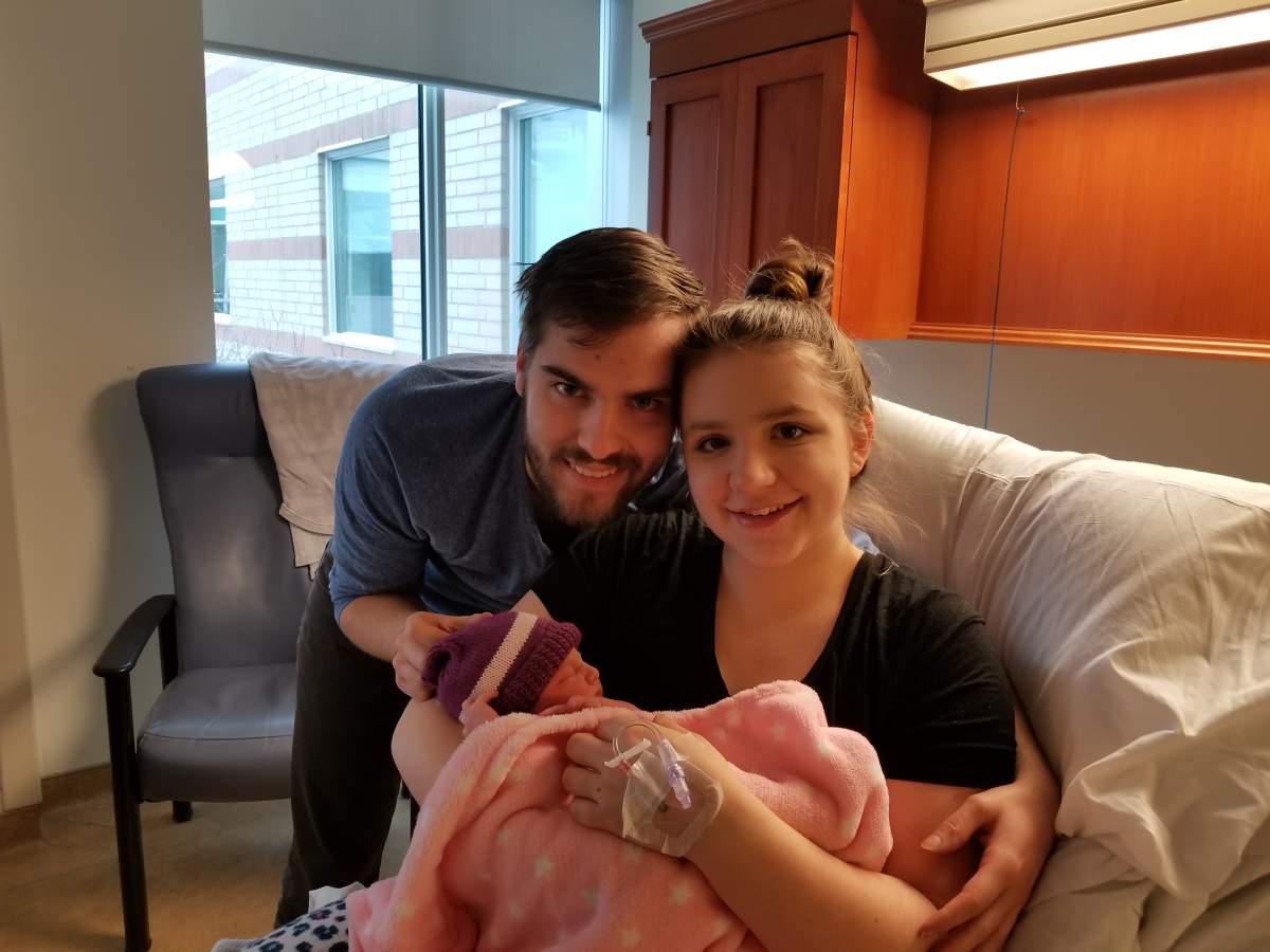 Baby Maiya was the first for 2018 at Northumberland Hills Hospital in Cobourg.