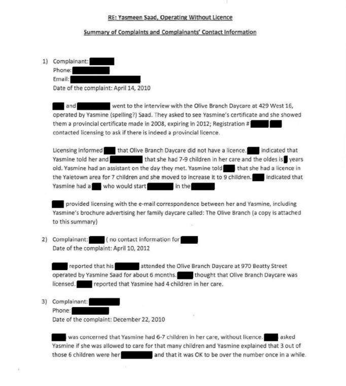 Section of the report into Baby Mac’s death.