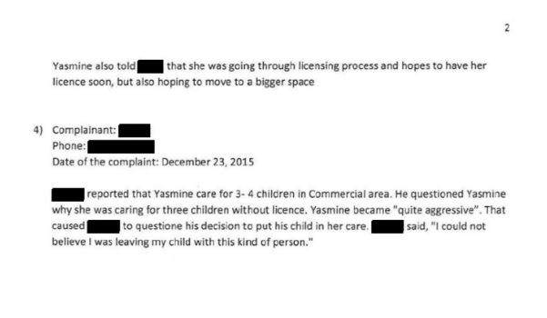 Section of the report into Baby Mac’s death.  