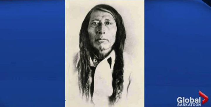 Pîhtokahanapiwiyin, better known as Chief Poundmaker, in an undated photo.