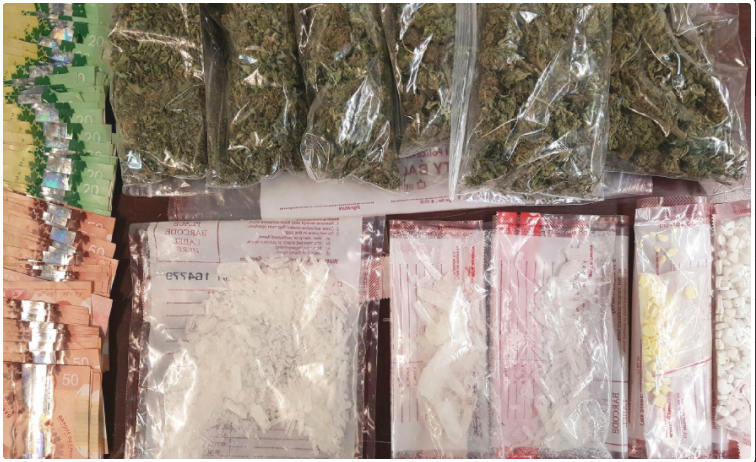 Items seized during raid at Kitchener home on Cotton Grass Street.
